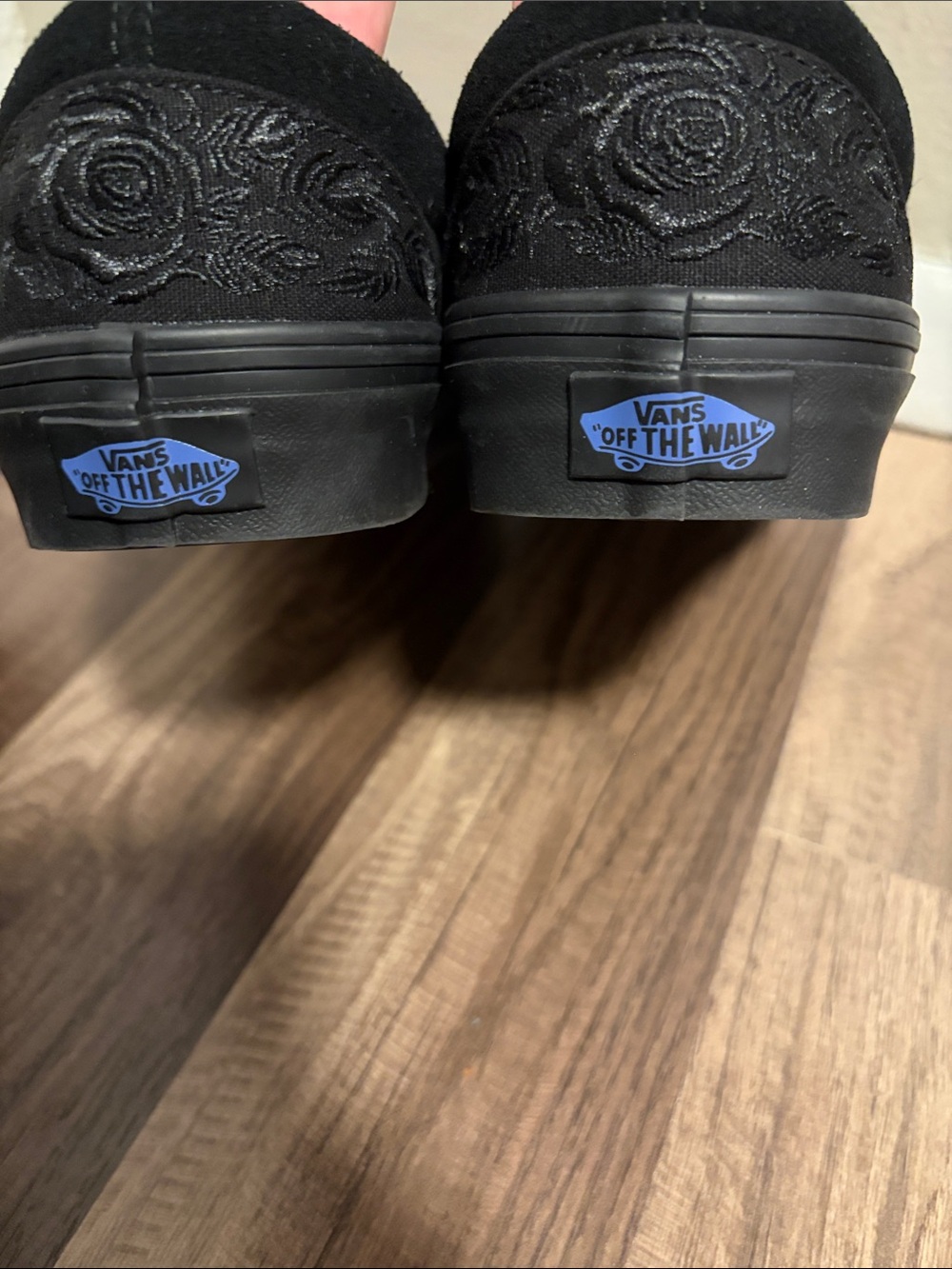 Black Floral Vans Classic Slip-On - Picture 5 of 8